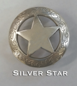  Premium Concho Scarf Slide- Silver Star