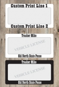 Custom Print Vehicle Tag Frame