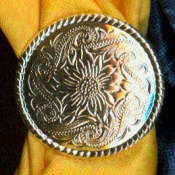 Premium Concho Scarf Slide- Desert Rose