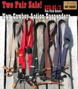 BUY 2 SALE LIMITED TIME OFFER Cowboy Action Elastic Y Back Suspenders