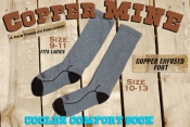Grey Copper Mine Cooler Comfort Socks 2 pr/ Pack