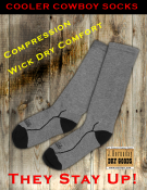 Grey Copper Mine Cooler Comfort Socks 2 pr/ Pack